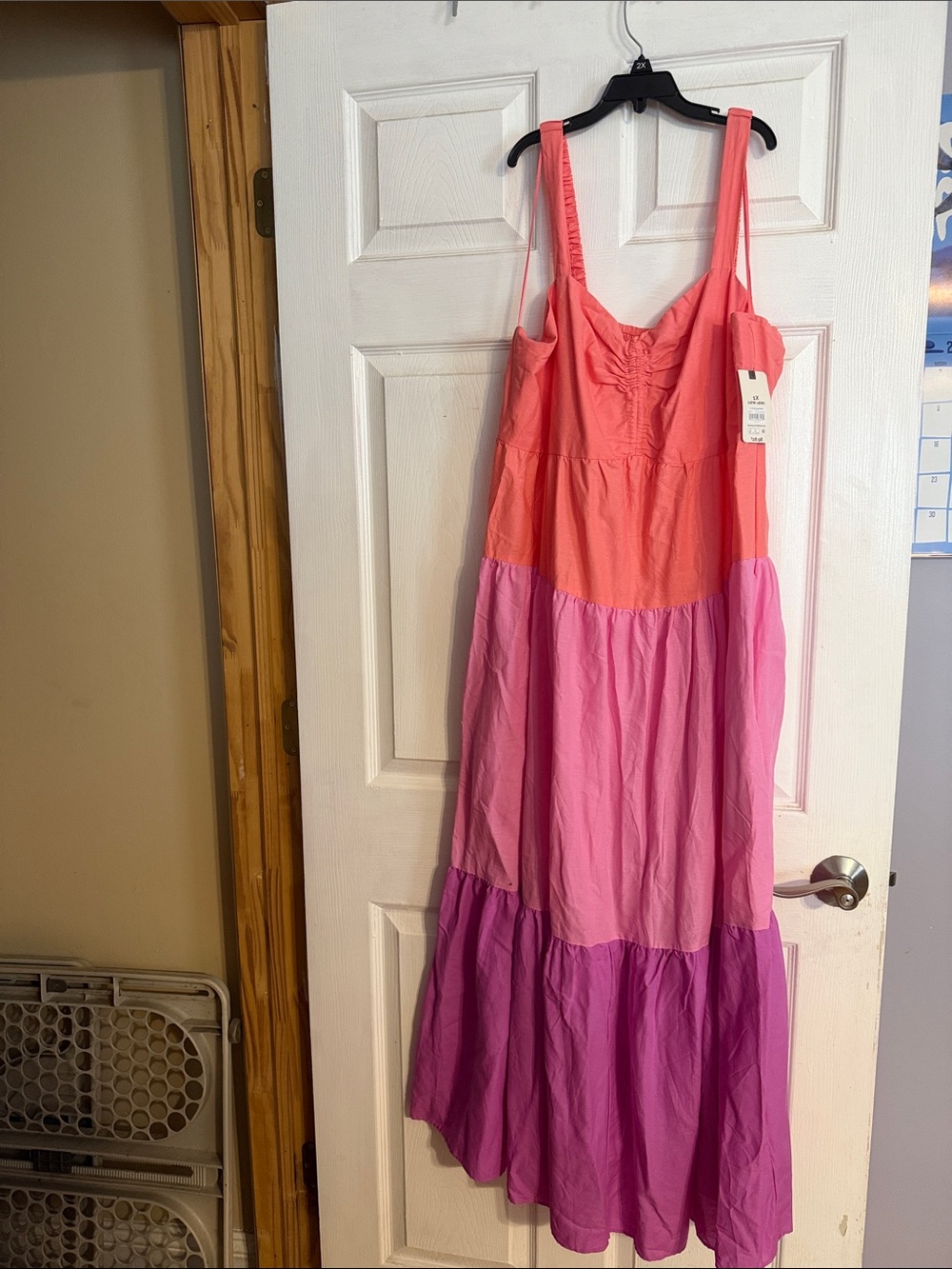 Terra & Sky Coral, Pink & Purple Tiered Maxi Dress